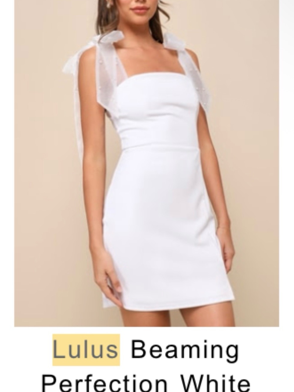 Lulu's White Tie-Shoulder Mini Dress